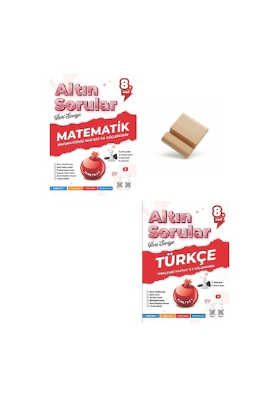 Nartest Lgs 8. Sınıf Altın Sorular Matematik Ve Türkçe Soru Bankası + Telefon Standı