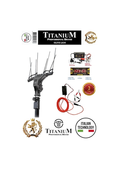 Titanium Olive Lion Plus Akülü Zeytin Hasat Makinesi Şarj Aleti Hediyeli