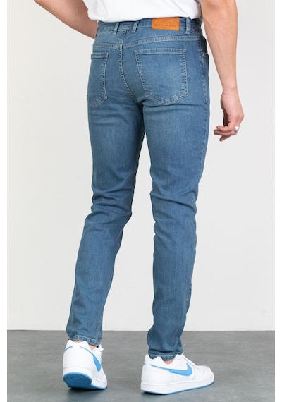 HLT Jeans Jeffrey Taşlamalı Slim Fit Erkek Kot Pantolon Mavi 492242356
