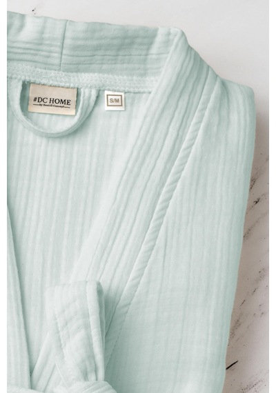 Unisex Kimono Müslin Bornoz + Havlu Seti Mint-mınt Mint