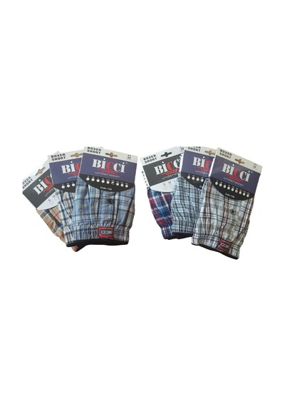 6 Adet Bicci Battal Poplin Boxer Külot Erkek