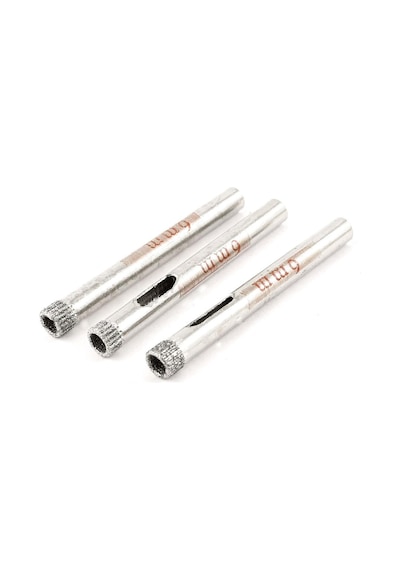 3 Adet Elmas Kaplı Matkap Seramik Cam Delme Aleti 6 Mm 15/162,6 Cm