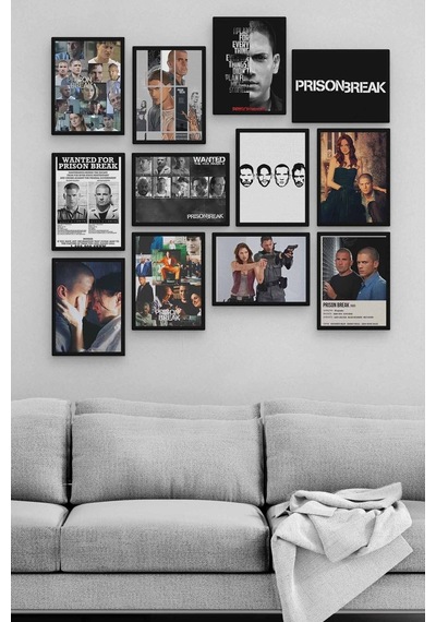 Prison Break 12 Parça Ahşap Mdf Tablo Zlltb432 Karışık - 241839818 Karışık