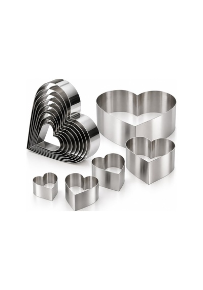 Fida Pasta Çemberi Kalp Argon 1,2mm Yükseklik 5 Cm Paslanmaz Ø29 Cm Inox