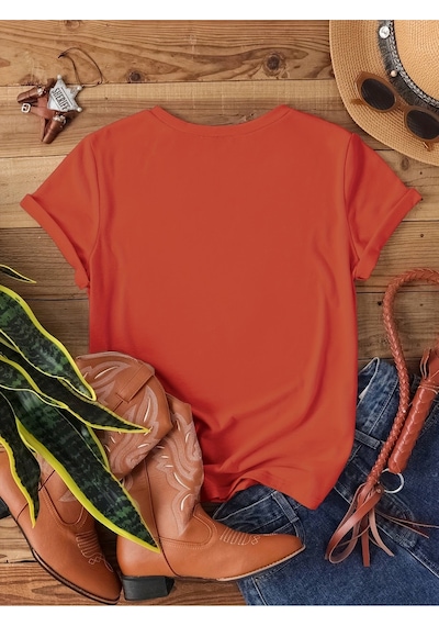 Uyguntarz Unisex Flowers Baskılı Tasarım Tshirt Kırmızı