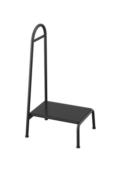 Ikea Bäsıngen Tırabzanlı Basamaklı Tabure, Antrasit, 1 Basamaklı