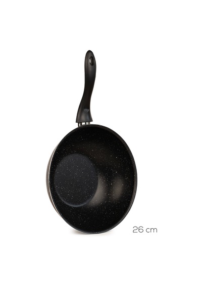 Porsima 579.0111 Granit Wok Tava 26cm Siyah