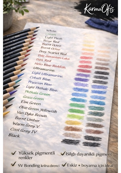 Faber-castell Goldfaber 30 Parça Kalem Rulosu Seti Renkli Kalem Çizim Boyama Eskiz Seti