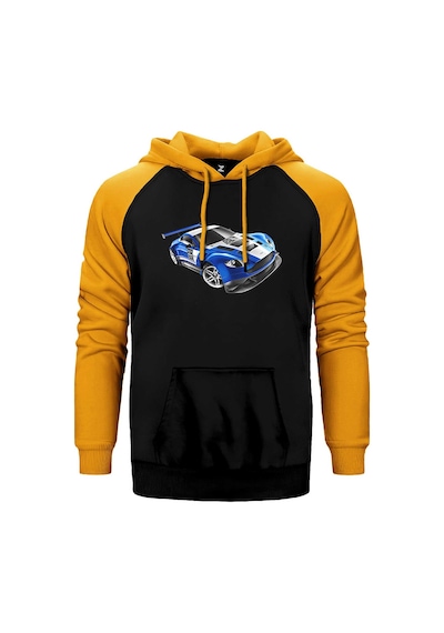 Aston Martin Dbs Sarı Renk Reglan Kol Kapşonlu Sweatshirt Sarı
