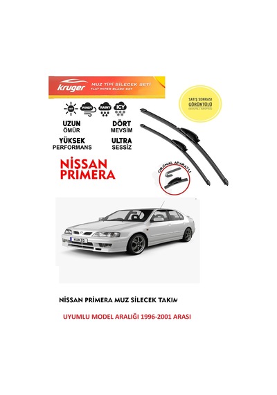 Nissan Primera P11 Ön Muz Silecek Takımı 2001 Model Araca Özel Aparatsız Direk Montaj