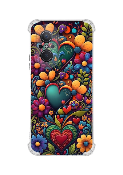 Printify Huawei Nova 9se İle Uyumlu Düşlerin Dansı Serisi Çiçeklerin Dansı Tasarımlı Uv Baskılı Köşe Korumalı Antişok Kılıf Şeffaf