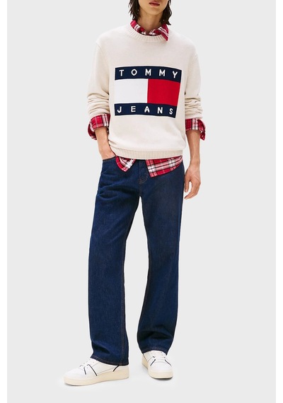 Tommy Jeans Erkek Kazak Dm0dm22105 Afn Bej Bej