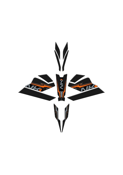 GP Kompozit  CF Moto 250 NK 2023-2024 Uyumlu Full Pad Seti Turuncu