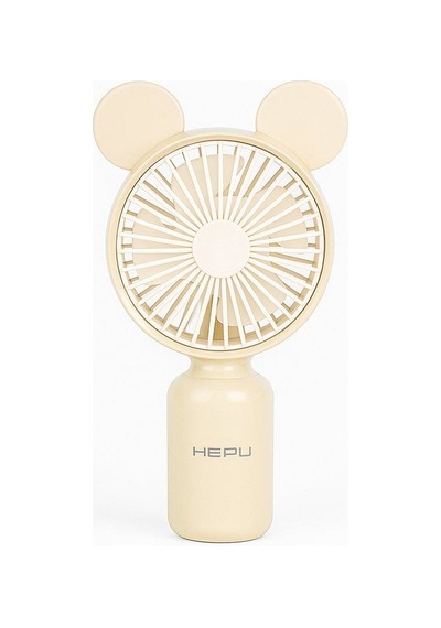 Hepu Hp-f04 Usb Şarjlı El Tipi Mini Fan Ayıcık Kulak Figürlü, 3 Kademeli Rüzgar Seçeneği