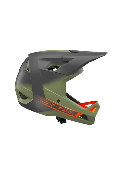 Kask Fullface Lazer Chase Mat Yeşil M Turuncu - Yeşil
