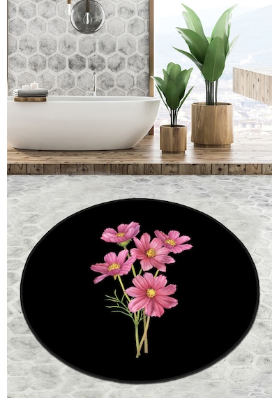 Sitivo Siyah Çap Banyo Halısı Djt 200x200 cm