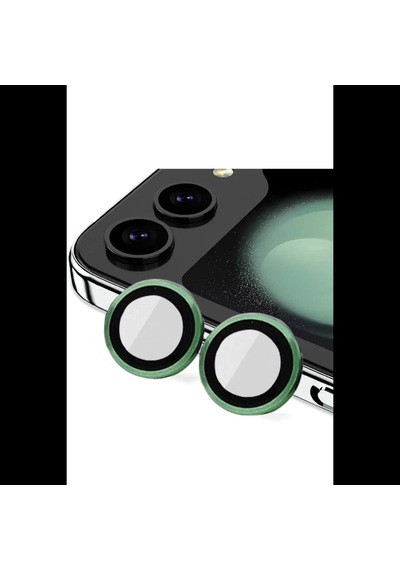 Samsung Galaxy Z Flip 5 Valdez Metal Kamera Lens - Koyu Yeşil