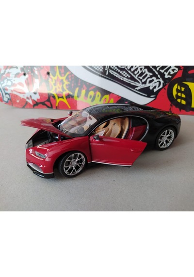 1 / 24 Ölçek Welly Koleksiyon Metal Model Araba Bugatti Chiron
