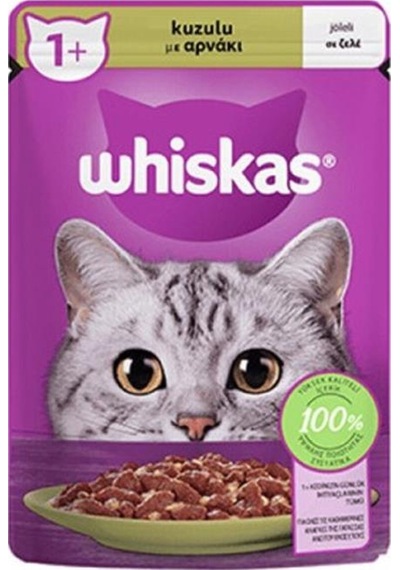 Whiskas Pouch Jöle Içinde Kuzulu Yetişkin Kedi Konservesi 28x85 Gr