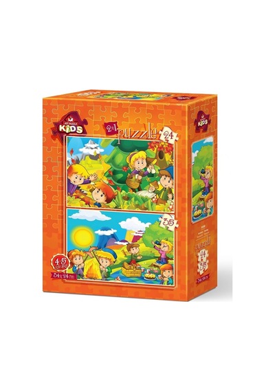 Art Puzzle Sonbahar-Ilkbahar 2'Li 24+35 Parça Yapboz