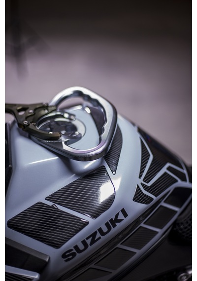 Suzuki - Gsx-s1000 İle Uyumlu Kaydırmaz 6d Karbon 40 Parça Tank Pad Seti Gc81 Karbon - Siyah