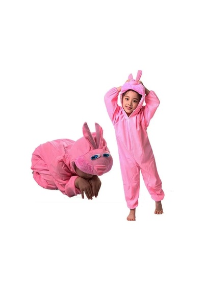 Magicool Çocuk Tavşan Kostümü Pembe Renk 6-7 Yaş 120 Cm