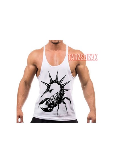 Tarzsokak Gym Tank Top Fitness Sporcu Atleti Gym135 Beyaz
