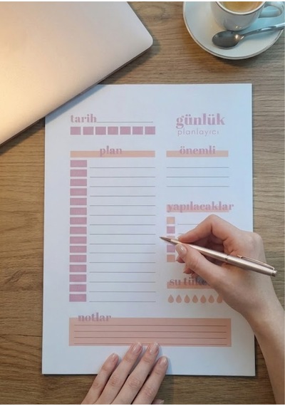 A4 Pastel Ahenk Günlük Planlayıcı 50 Yaprak Çok Renkli