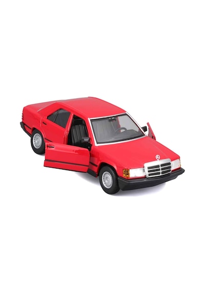 Bburago 1:24 Ölçek Mercedes-benz 190 E 2.6 Kırmızı Diecast Metal Model Oyuncak Araba Çok Renkli