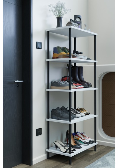 5 Raflı Çevir-kur Ayakkabılık Metal Gövde Çok Amaçlı Raf Ünitesi Antre, Balkon, Banyo Uyumlu Dolap Beyaz 5 Raflı Çevir-kur Ayakkabılık Metal Gövde Çok Amaçlı Raf Ünitesi Antre, Balkon, Banyo Uyumlu Dolap Beyaz