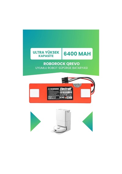 Roborock Qrevo Uyumlu Batarya 6400mah Pil