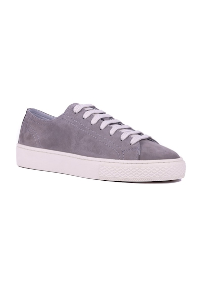 Shoetyle - Hakiki Nubuk Deri Gri Renk Erkek Sneaker - 666-0381 -1580