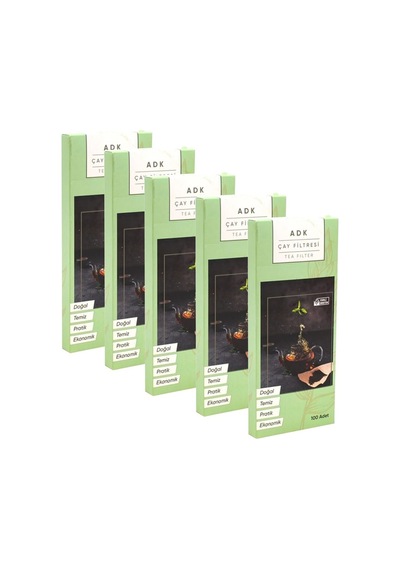 Adk 5 Paket 100 Lü Çay Filtresi Torbası Demlik Filtre Cin354-5