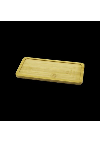 Jenerik Dikdörtgen Ahşap Bambu Yağdanlık Altlık 20x10 Cm Çok Renkli