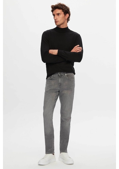 D's Damat Slim Fit Düz Boru Paça Erkek Denim Pantolon - Gri 6HCJ3ORT00102