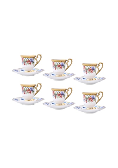 Aryıldız Idas 12 Parça 6 Kişilik Kahve Fincan Takımı 90 Ml Çok Renkli