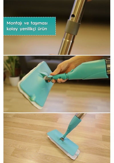Smarter Shiny Sprey Mop Turkuaz + Yedek Mop