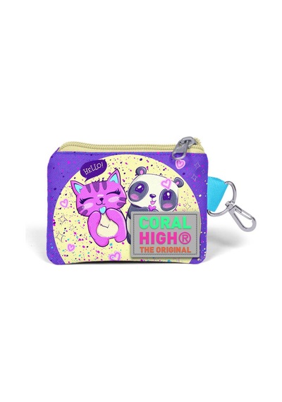 Coral High Kids Mor Pembe Anime Kız Desenli Bozuk Para Çantası 21835