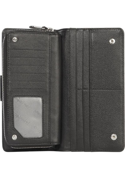 Cengiz Pakel Monogram Kadın Büyük Boy Mıknatıslı Cüzdan/portföy 65104p - Siyah 65104p-siyah-siyah Çok Renkli
