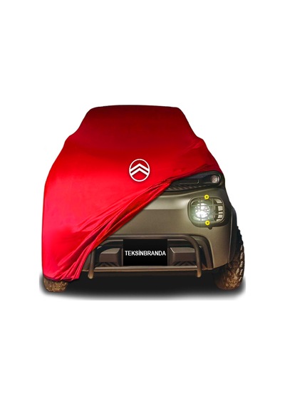 Citroen Ami Buggy 2025 - Araba Brandası Kırmızı Kumaş Toz Geçirmez Oto Branda