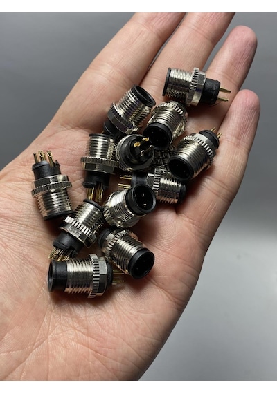 M12 4 Pin Acode Erkek Konnektör Soketi 1 Adet