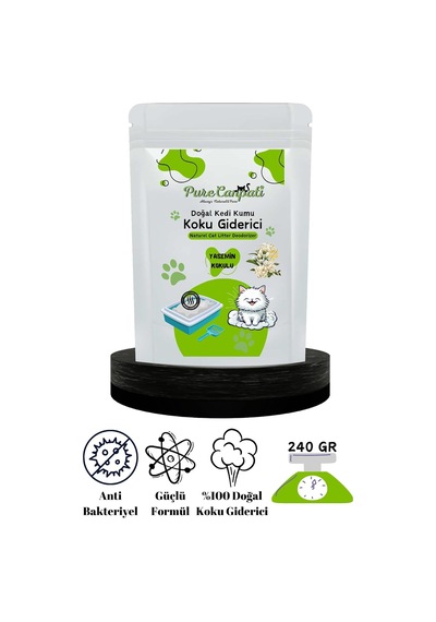Kedi Kumu Koku Giderici- Kötü Kokuları Giderir - Doğal Koku Giderici - Yasemin Kokulu 240 Gr