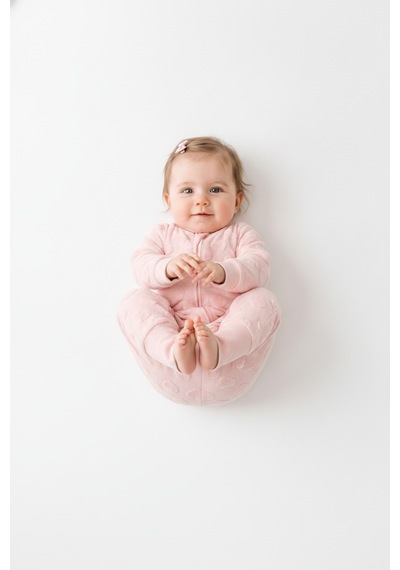 Tiffany Baby & Kids Puffy Cloudy Tasarımlı Fermuarlı Patiksiz Tulum Toz Pembe