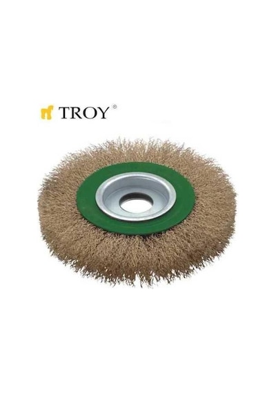 Troy 27704-200 Saçaklı Daire Fırça Tel Fırça Spirel Taşlama 200Mm