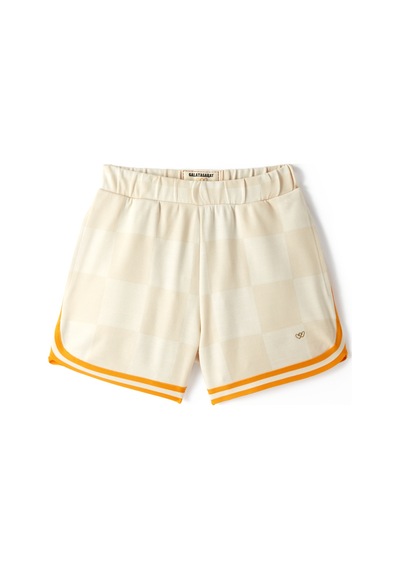 Gsstore X Midground Kadın Jakarlı Şort K251222 Ekru