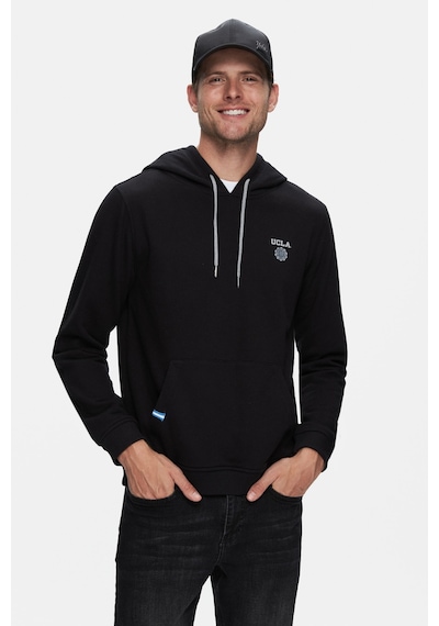 Ucla Nevada Siyah Kapüşonlu Baskılı Standard Fit Erkek Sweatshirt Siyah