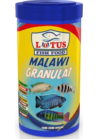 Lotus Malawi Granulat Ciklet Protein 1 L Kutu Balık Yemi