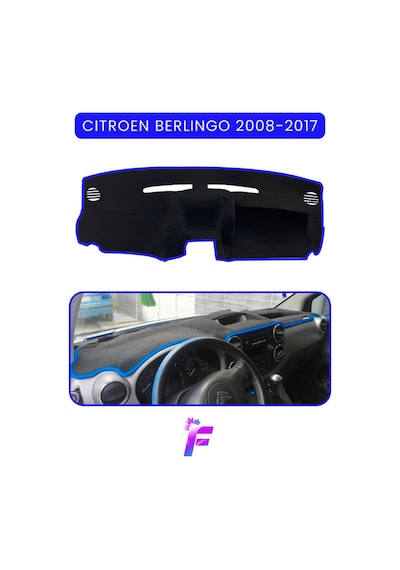 Cıtroen Berlingo 2008-2017 Torpido Örtüsü Güneşten Korur Kolay Montaj Tam Uyum Ta47