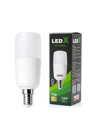 Hubrendy Sh Ledx Al-cll 7 Watt E14 Duylu Soğuk Beyaz Silindirik Tasarım Led Ampul