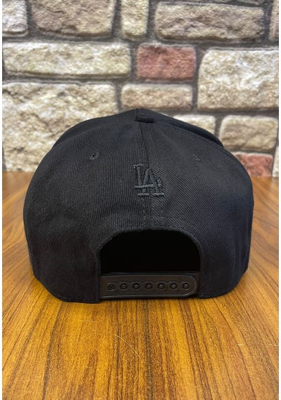Hamze La Losangeles Nakışlı Hiphop Snapback Rapper Drip Şapka Cap Siyah